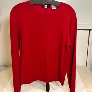 Beautiful red Saks Fifth Avenue cashmere sweater.